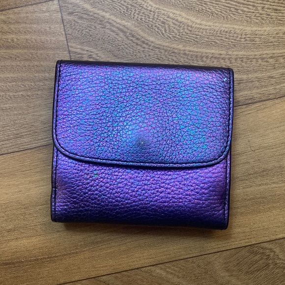 Coach NASA Hologram Wallet Iridescent Mermaid Oil Slick Leather 55719 Trifold - Picture 2 of 13